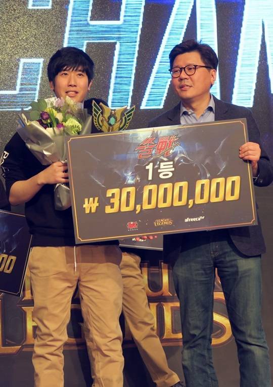 리그 오브 레전드 '쏠전' 1위를 차지한 'cvMax' 김대호. /사진=라이엇 게임즈 제공