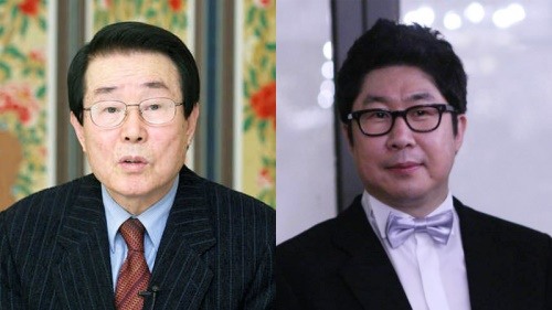 천영석 회장(왼쪽)과 아들인 천호성 ITC대표.