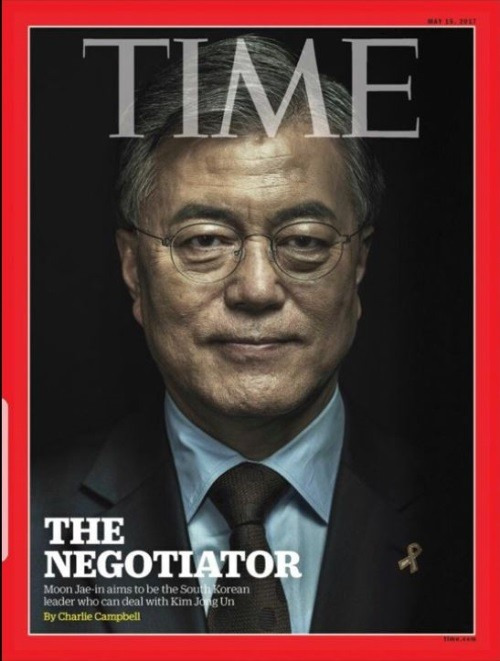 미국 타임지가 5월 표지인물로 문재인 더불어민주당 대선 후보를 선택했다. 사진=문재인 대선후보 SNS