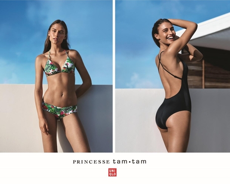 유니클로가 프린세스 탐탐과 함께 브랜드 최초의 수영복 컬렉션을 선보였다./사진=유니클로 제공