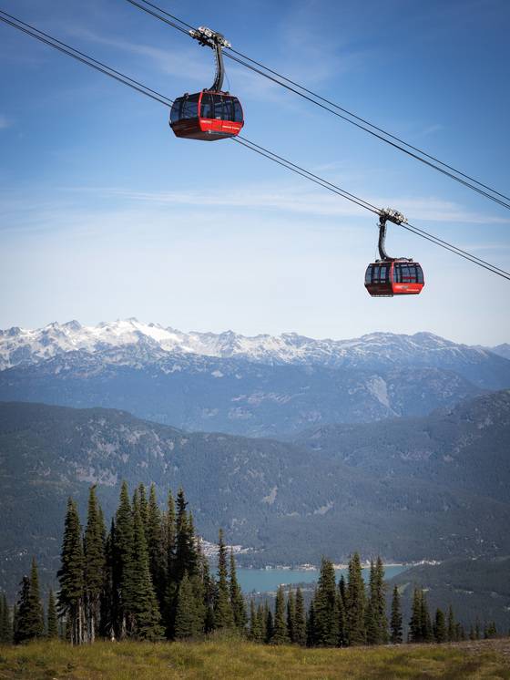 스키 성지 휘슬러는 여름에 가도 좋다. 곤돌라를 타고 하이킹 등 각종 야외활동을 즐길 수 있다.