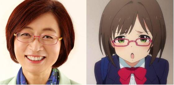 은수미 더불어민주당 경기도당 여성위원회 위원장과 일본 애니메이션 아이돌마스터 신데렐라 걸즈의 마에카와 미쿠라는 캐릭터[사진 트위터 등]