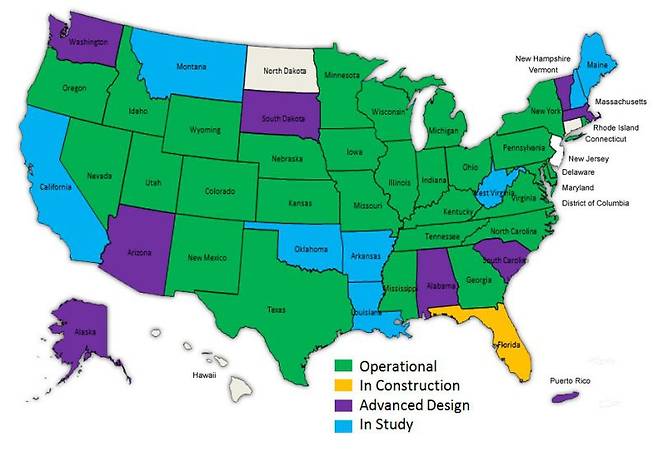 미국 DDI 설치 현황(DDI Official)