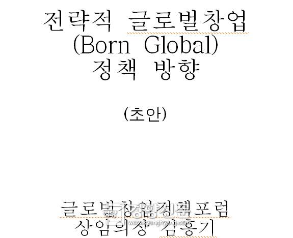김흥기씨가 2013년 12월 4500만원의 연구용역비를 받고 미래부에 제출한 정책보고서  표지. 제목이 초안으로 돼 있다.