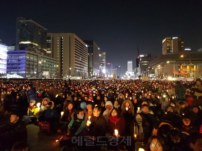 촛불집회. [사진=김진원 기자/jin1@heraldcorp.com]
