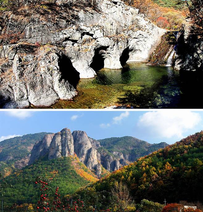 (윗쪽 사진부터) 주왕산 용연폭포·주왕산