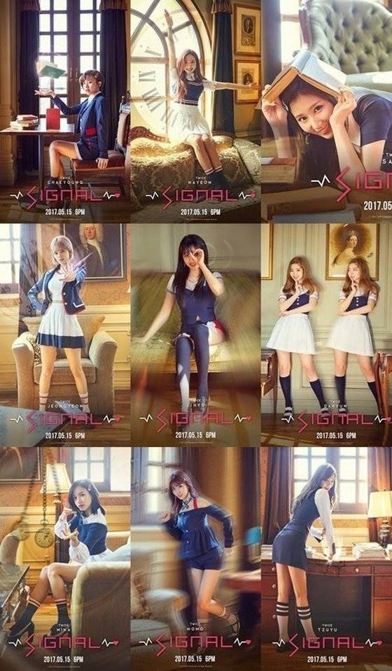 9인 9색 각기 다른 초능력을 선보이는 콘셉트로 돌아온 트와이스의 '시그널'. [사진 JYP엔터테인먼트]