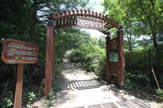 장터목 가는 백무동 등산로 초입.