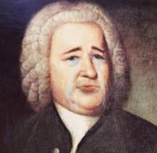 바흐 초상화에 눈물 그림을 넣은 사진. 출처 = 포털 사이트