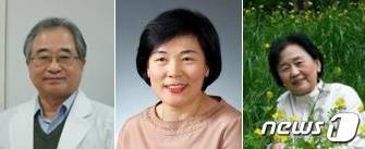 제14회 한국문협작가상 수상자. (왼쪽부터) 시인 김세영, 시조 시인 김민정, 수필가 오길순. 문인협회 제공 © News1