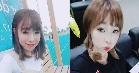 네티즌들의 뜨거운 반응을 불러온 예뻐진 오나미의 사진.[사진 오나미 인스타그램]