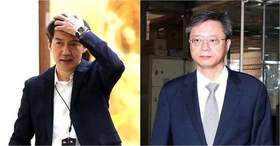 조국 민정수석과 우병우 전 민정수석. 연합뉴스, 장진영 기자.