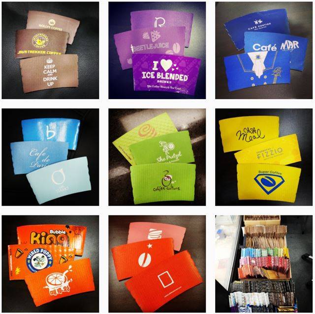 최씨가 음료 브랜드별로 수집한 컵홀더의 모습. 인스타그램 캡처