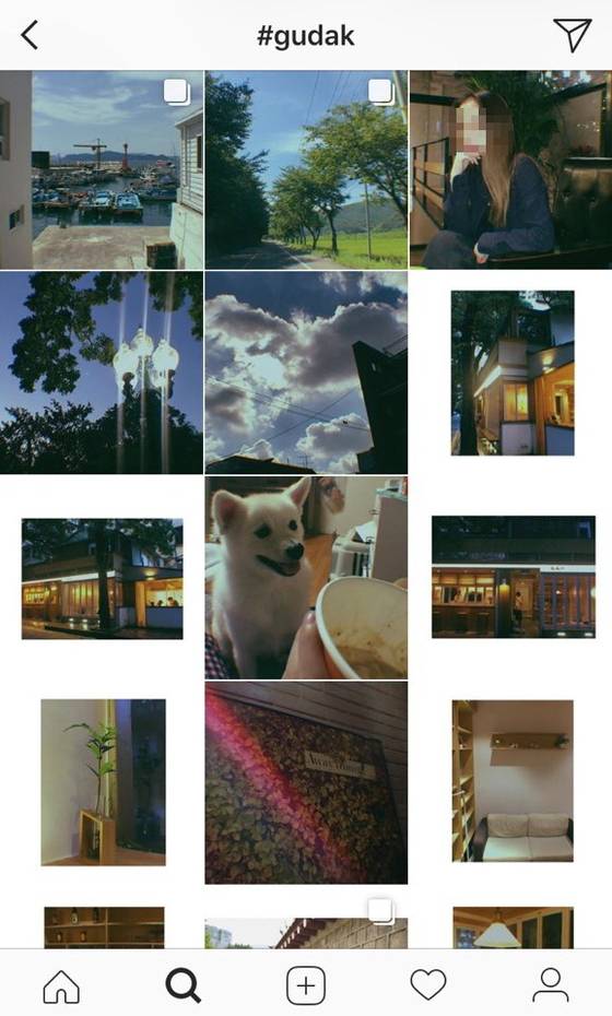 인스타그램 해시태그 '#gudak'으로 검색되는 구닥 사진들. [인터넷 캡처]
