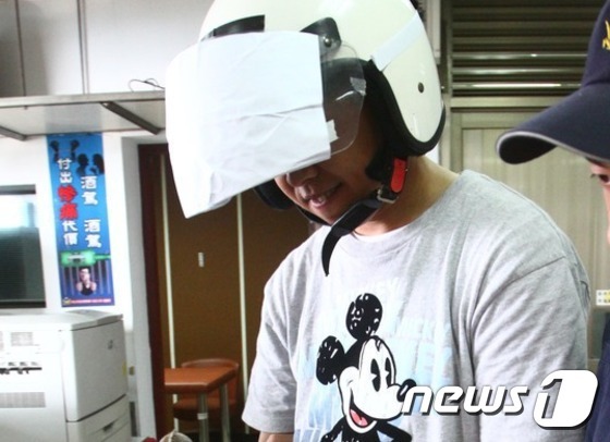 지우펀서 당국에 체포된 한국인 남성 김 씨. (사진 출처=빈과일보) © 뉴스1
