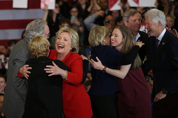 아이오와 민주당원대회에서 힐러리