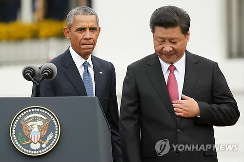 버락 오바마 미국 대통령과 시진핑(왼쪽) 중국 국가주석.(AP=연합뉴스 자료사진)