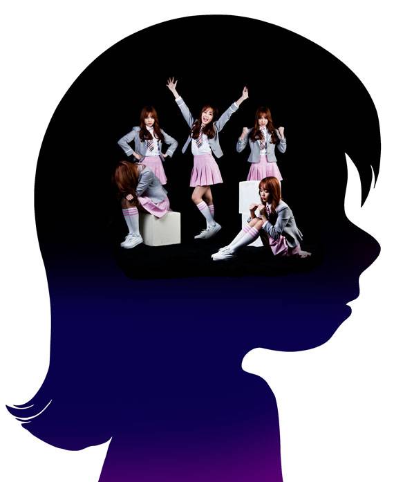 애니메이션 ‘인사이드 아웃’ 포스터를 패러디해서 커버이미지를 제작했다. Mnet ‘프로듀스101’에 출연했던 이수현(해피페이스)양이 머릿속 다섯 감정을 표현했다.