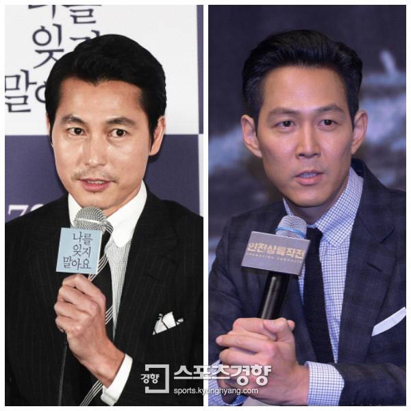 공동 경영 기획사 아티스트 컴퍼니를 설립한 배우 정우성(왼쪽)과 이정재. 사진 경향DB