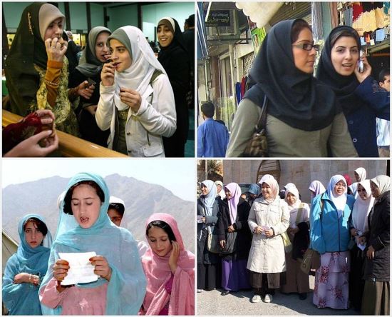 히잡을 두른 이슬람 여성들의 모습. (출처:위키피디아, 저작권:미국 정부)