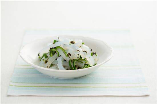 오이채 청포묵무침