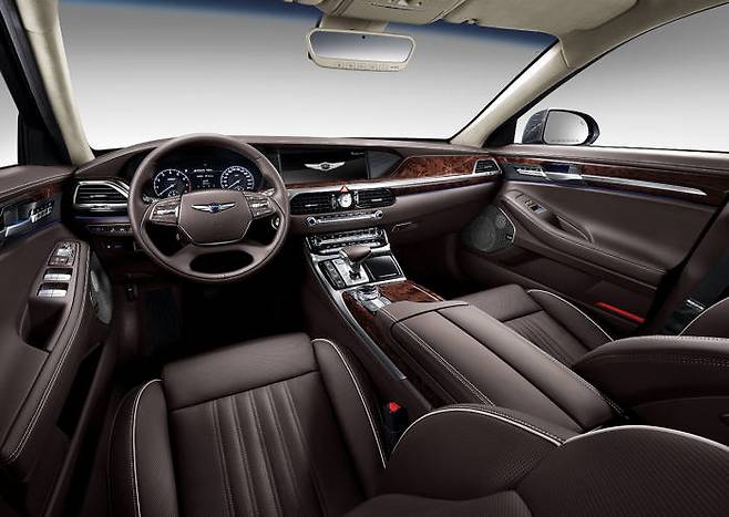 현대차 고급 브랜드 제네시스 플래그십 세단 `EQ900` 실내 인테리어 (제공=현대자동차)