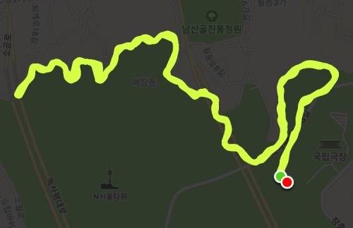 적당한 언덕이 있어 훈련하기 좋은 남산 북측순환로 추천 코스.