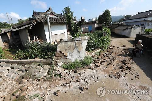 경주 지진 피해 현장