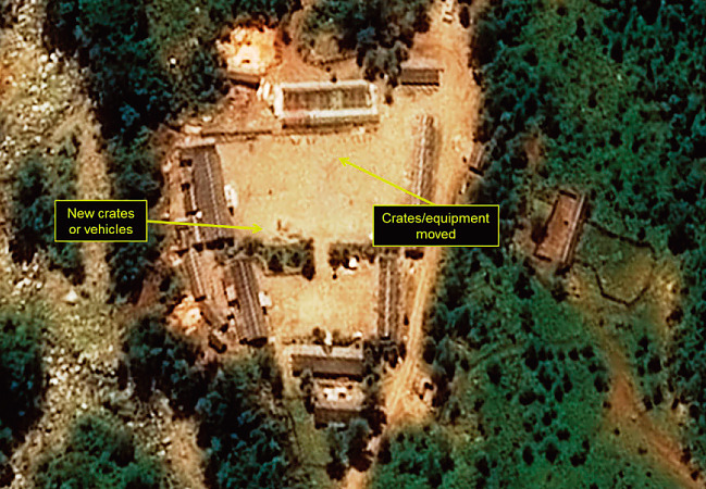 북한은 9월 9일 함경북도 길주군 풍계리 핵실험장에서  5차 핵실험을 했다. 8월 27일 북한 풍계리 핵실험장 주변 위성사진. [사진 출처 · 38노스]