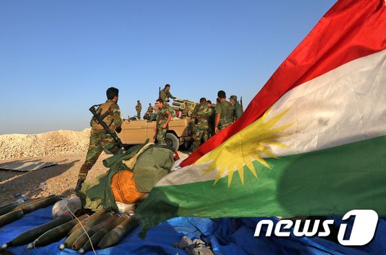 이라크 KRG(쿠르드지방정부) 군사조직 페슈메르가© AFP=뉴스1