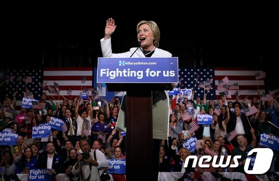 힐러리 클린턴 미국 민주당 대통령 후보. © AFP=뉴스1