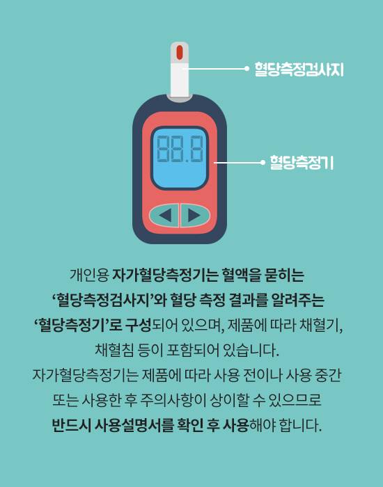 혈당관리의 시작, 올바른 자가혈당측정기 사용법