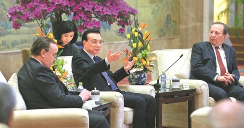 '중국 개발 포럼'에 참석한 리커창 중국 총리 [차이나데일리 화면 캡처]