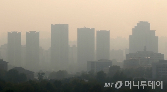 서울의 공기 오염이 세계에서 가장 심한 수준이라는 해외 언론보도가 나왔다. 서울은 중국 베이징, 인도 델리와 함께 세계에서 가장 공기 오염이 심한 3대 도시에 이름을 올리는 오명을 얻었다. /사진=머니투데이DB