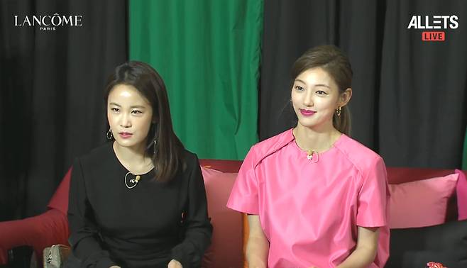개그우먼 김지(왼쪽)과 배우 이엘. 제공|랑콤