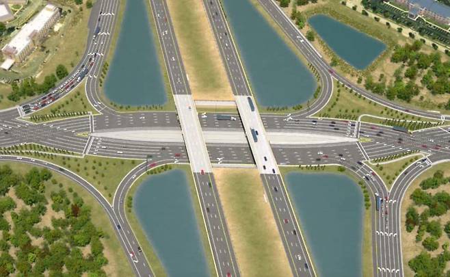 분기형 다이아몬드 교차로(DDI)