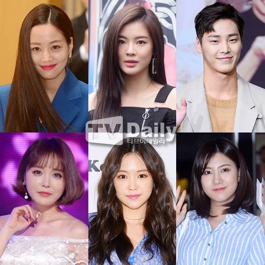 (왼쪽 위부터 시계방향) 손여은, 이선빈, 이태환, 오하영, 손나은, 홍진영