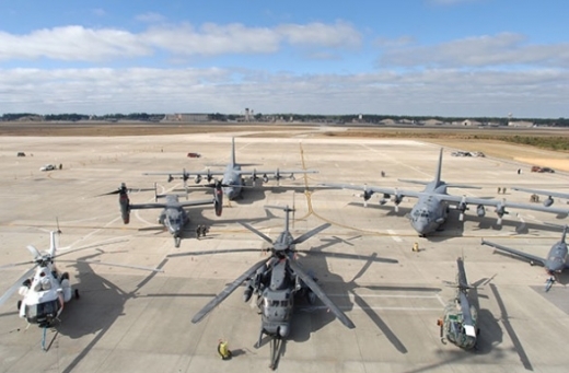 미 공군 특수전사령부의 특수작전용 항공기들(사진=미 공군 제공)