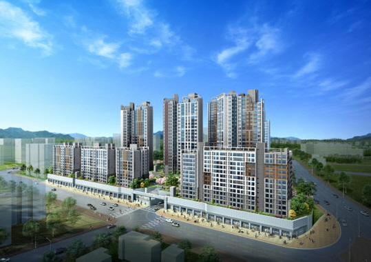 GS건설이 서울 서대문구 가재울 6구역을 재개발하는 ‘DMC 에코자이’ 투시도. /GS건설 제공