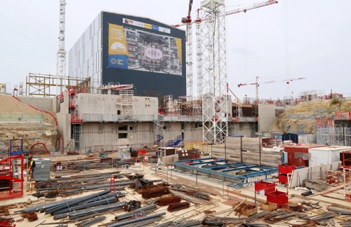 [교도=연합뉴스 자료사진] 작년 10월 프랑스 남부 카다라슈 국제핵융합실험로(ITER) 건설 현장 모습.