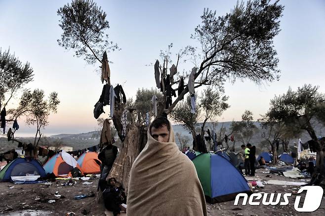 그리스 레스보스섬의 모리아 난민촌(자료사진) © AFP=뉴스1
