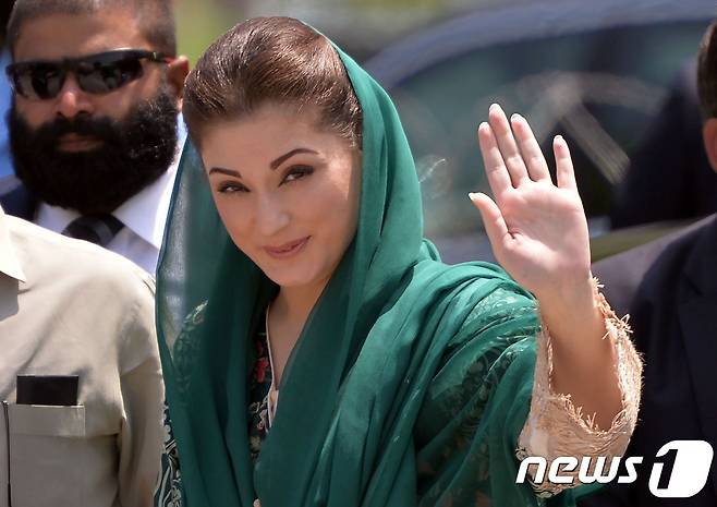 나와즈 샤리프 파키스탄 총리 딸 마리암. © AFP=뉴스1
