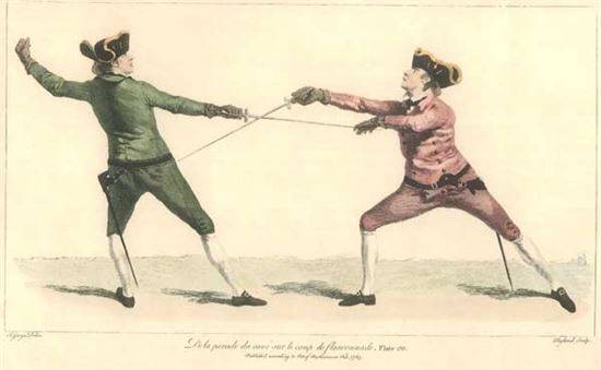 스몰소드로 하는 검술훈련 그림(사진=위키피디아)