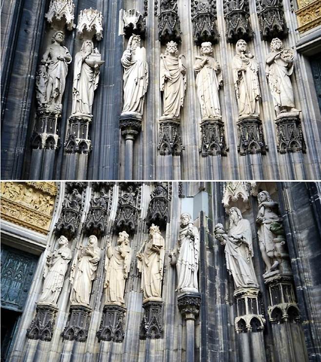 검게 그을린 부분과 새 석재로 교체한 부분이 혼재되어 세월의 흐름이 더욱더 느껴진다. ⓒMK스타일