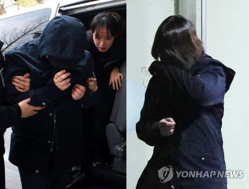 '8살 초등생 살해' 주범 A(16)양(오른쪽)과 공범 B(18)양. [연합뉴스 자료 사진]