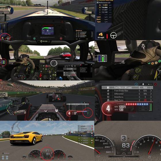 시뮬레이터 프로그램들은 실시간으로 차량에 입력되는 각종 Input을 시각화해 보여준다. [사진 : 각 제조사 홈페이지]