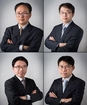 (윗줄 왼쪽부터 시계방향으로) 홍동오, 임철근, 이창우, 여현동 변호사/법무법인 화우 홈페이지