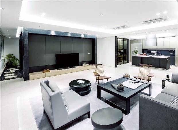 롯데월드타워 시그니엘 레지던스 리빙룸