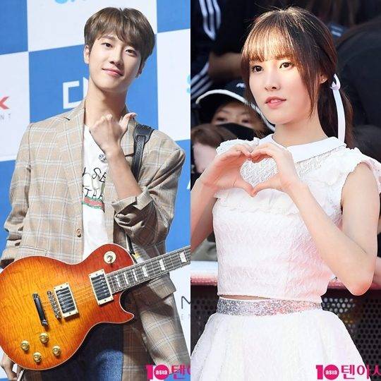 아이즈 지후(왼쪽)가 여자친구 유주와 듀엣곡을 발표한다. / 사진=조준원·이승현 기자 wizard333@