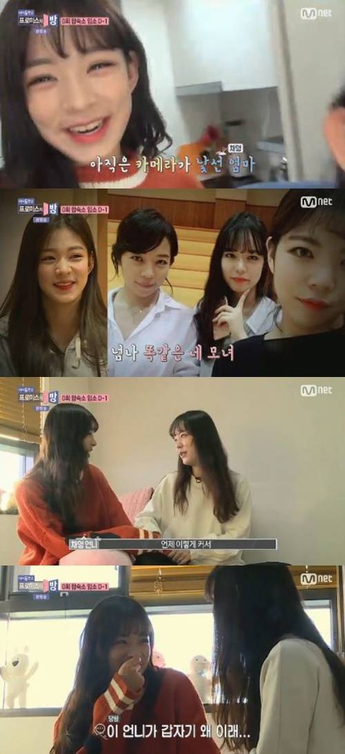 이채영이 가족들과 합숙 전 마지막 시간을 함께했다 사진=방송화면 캡처